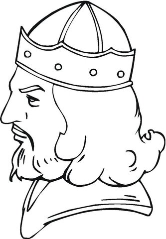 Face Of The Viking  Coloring Page